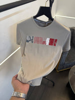 Calvin kline imported round neck tshirt beige grey sale
