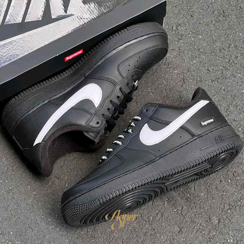 Supreme x Nikkee air force 1 low black white
