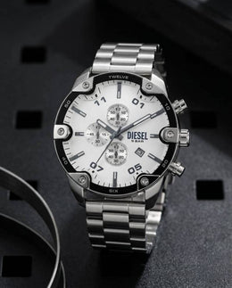 Diesel Spiked silver white