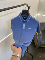 Hugo bos premium imported polo tshirt blue