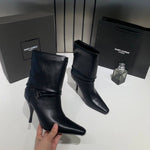 Ysl_Saint_Laurent_Niki_Leather_High_Heeled_Ankle_Boots_With_The_YSL_Logo_With_OG_Box_Dust_Cover_&_Carry_Bag_B2_Black