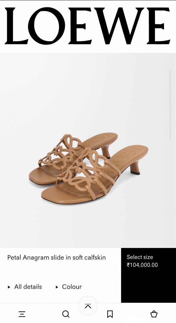 Loewe Petal Anagram Slides For Women With Original Box And Dust Cover