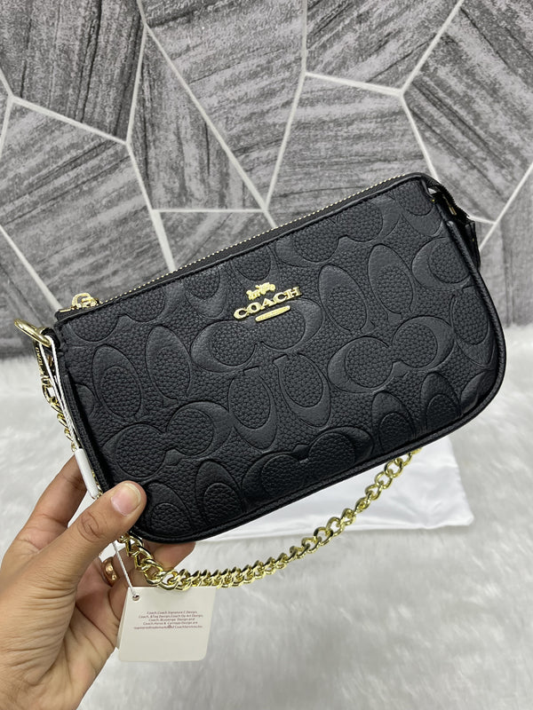 Coach_Large_Black_Wristlet_With_DustCover