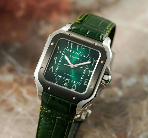 Cartier Santos Automatic full green arabic