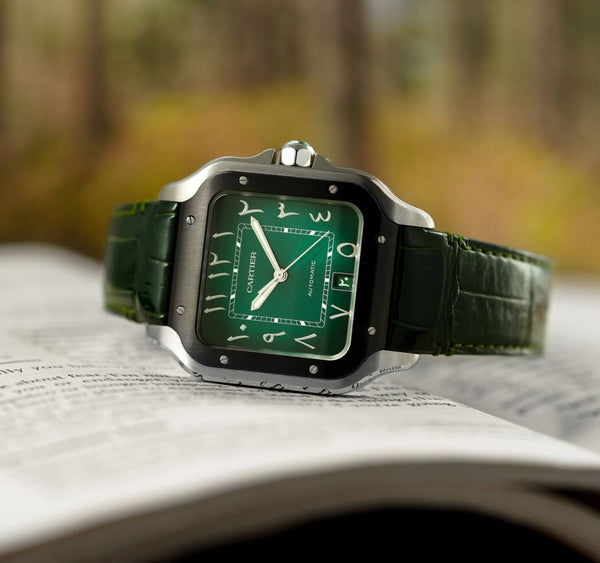Cartier Santos Automatic full green arabic