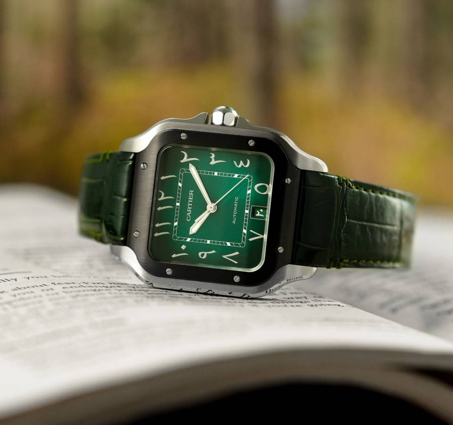 Cartier Santos Automatic full green arabic