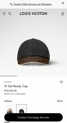 Louis Vuitton_Get_Ready_Cap_Black_Premium_Unisex_Cap_With_Safety_Box