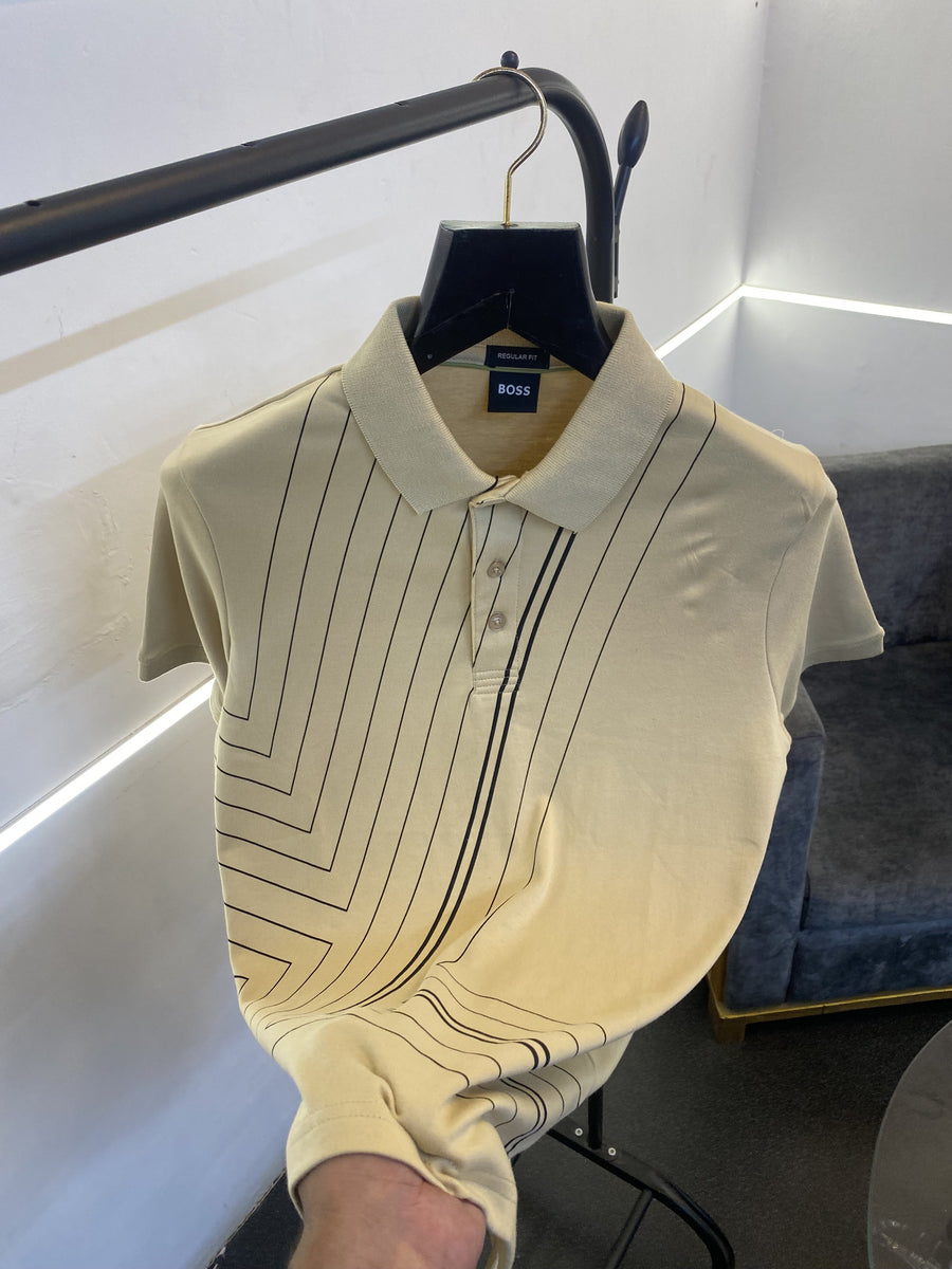 Hugo bos imported polo tshirt beige sale