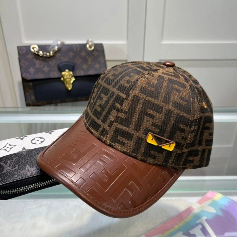 Fendi_FF_Embossed_Eye_Brown_Premium_Unisex_Cap_With_Safety_Box