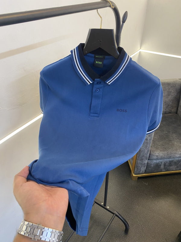 Hugo bos high quality imported polo tshirt blue