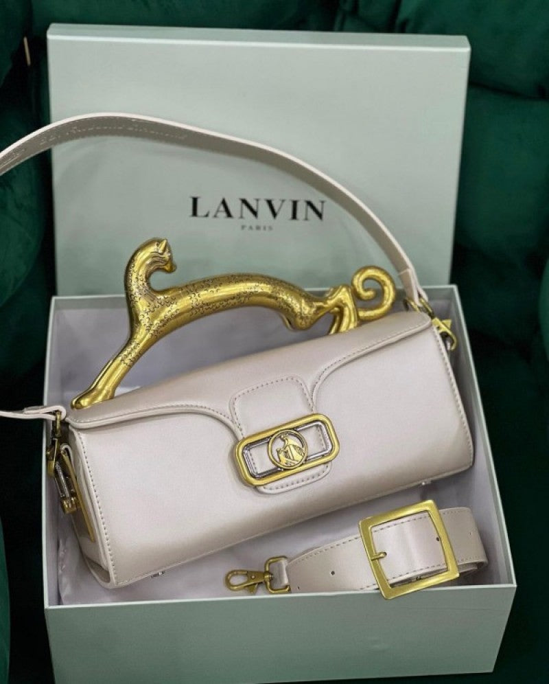 Lanvin Womens Pencil Cat Leather Bag