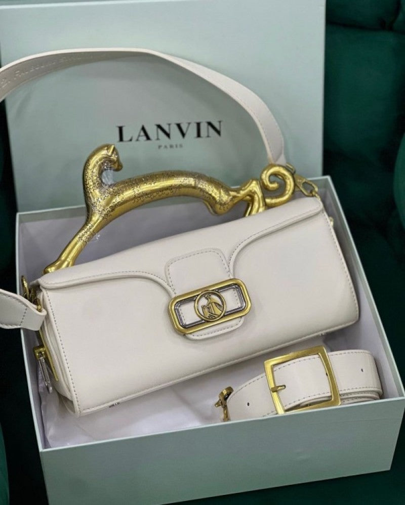 Lanvin Womens Pencil Cat Leather Bag