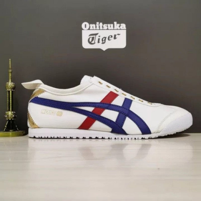 Mexico 66 Slip on white blue red x gold