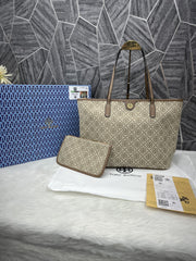 Tori Burch_Jacquard_Tote_With_OriginalBox_Wallet