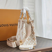 Louis Vuitton_LV M22976 On The Go Pochette With OG Double Box & Dust Bag - Coin Pouch (White Brown - 622)
