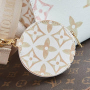 Louis Vuitton_LV M22976 On The Go Pochette With OG Double Box & Dust Bag - Coin Pouch (White Brown - 622)