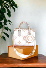 Louis Vuitton_LV M22976 On The Go Pochette With OG Double Box & Dust Bag - Coin Pouch (White Brown - 622)
