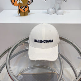 Balenciaga White Denim Front Logo Premium Unisex Cap (With Safety Box)
