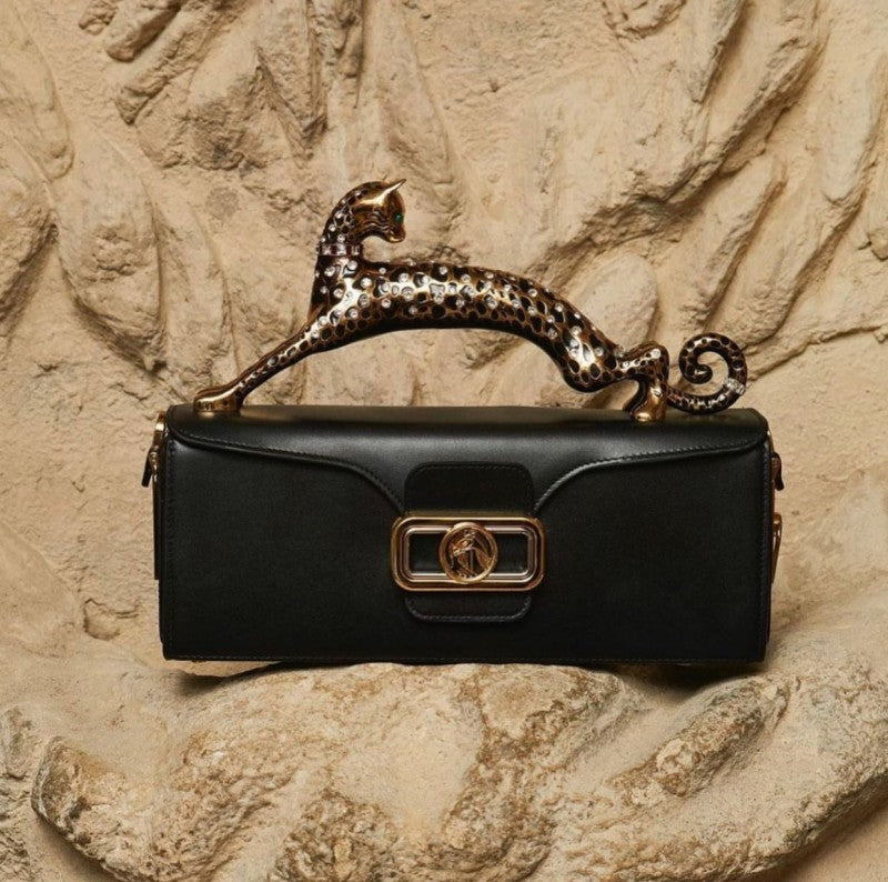 Lanvin Womens Pencil Cat Leather Bag