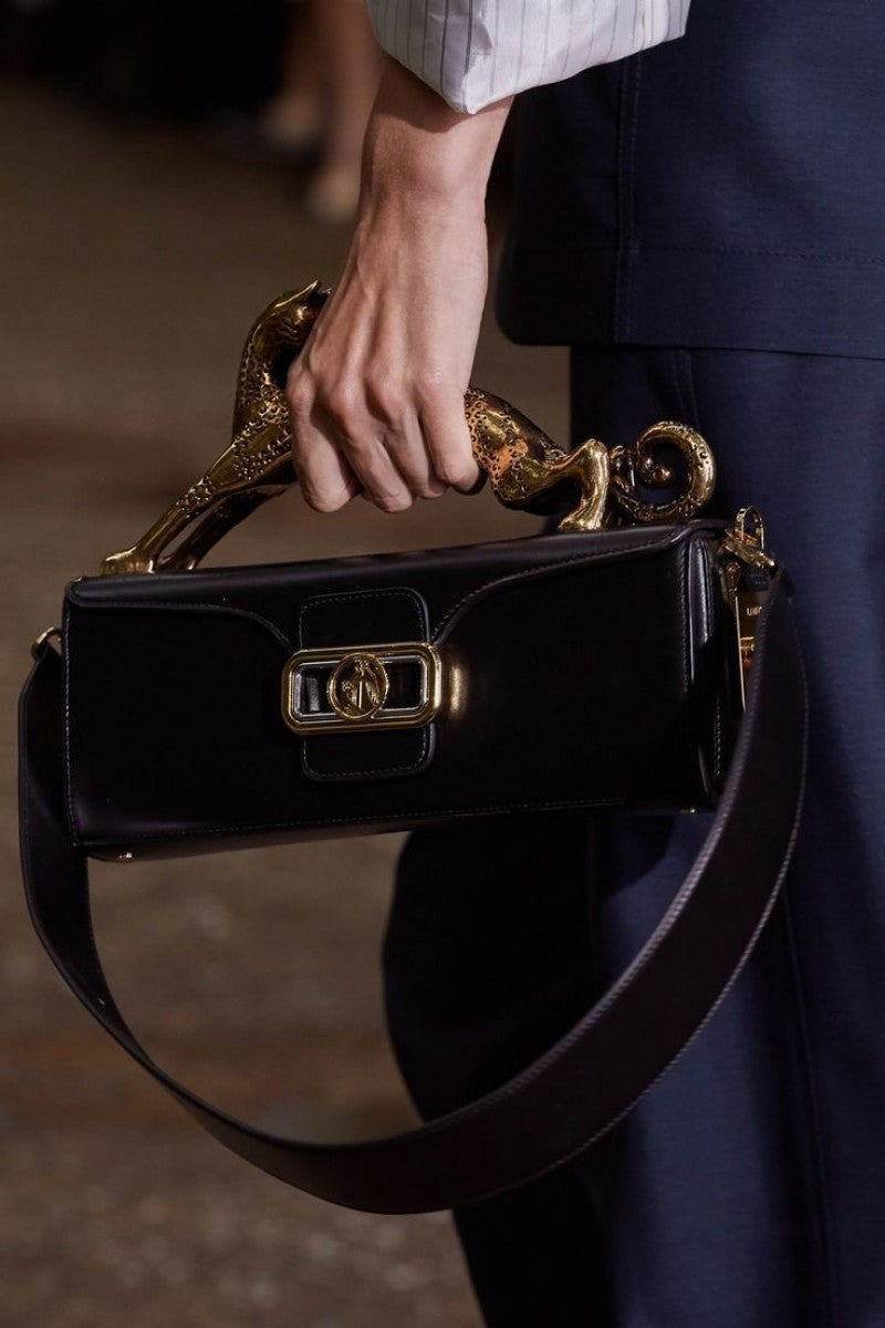 Lanvin Womens Pencil Cat Leather Bag