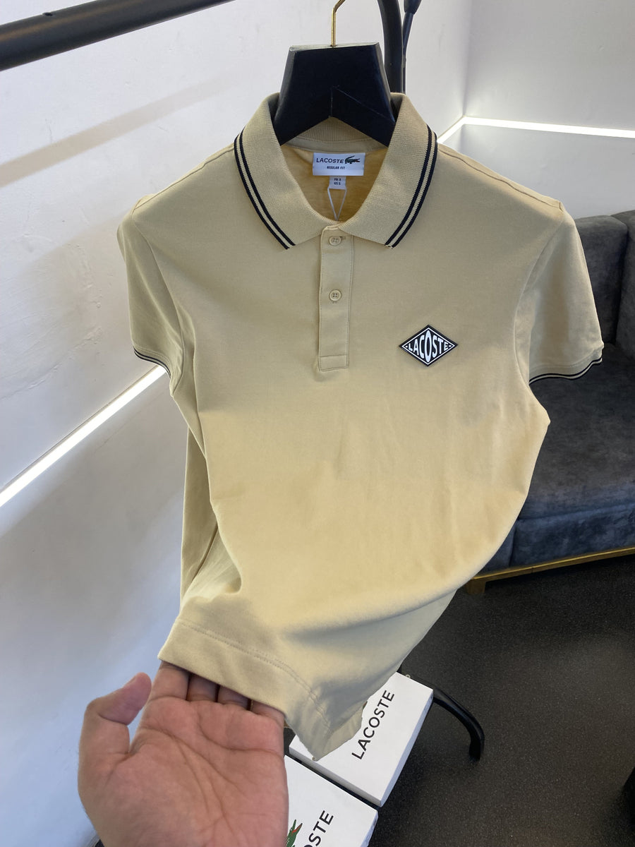Lacoste imported box pack polo tshirt beige sale