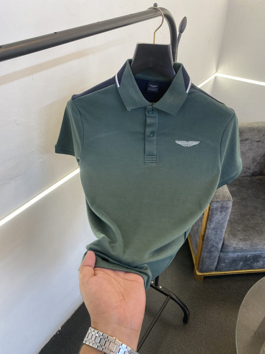 Hackett aston martin imported polo tshirt green