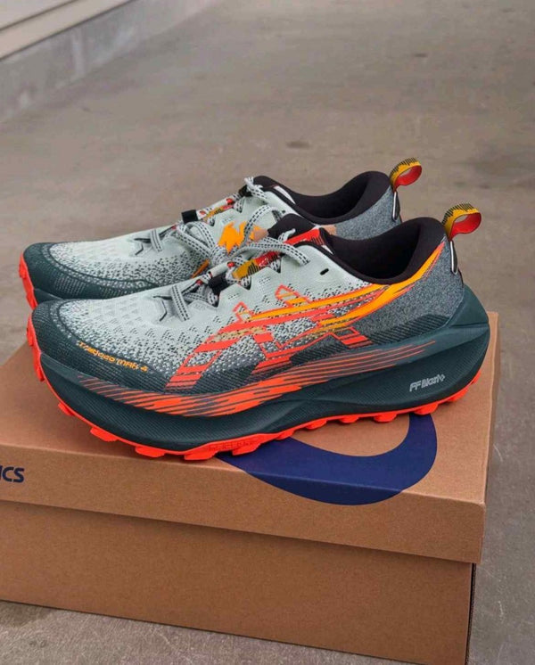 Asics Trabuco Max 4 Trail Cold Moss Nova Orange 6122