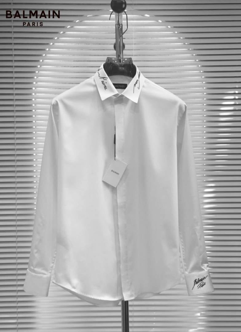 Balmain Imported Full Sleeves Shirt White