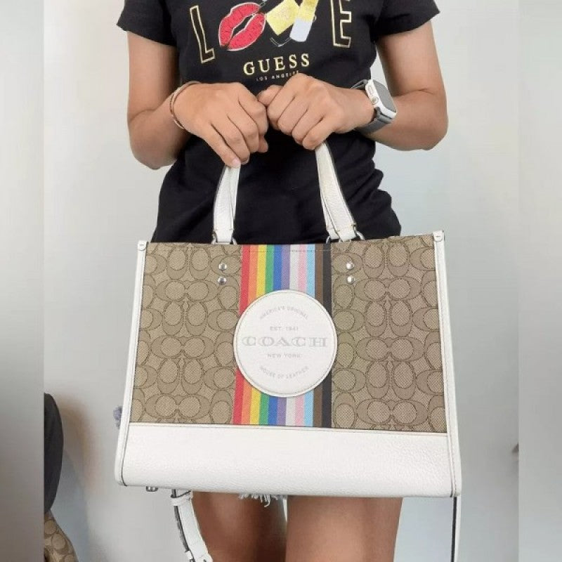 Coach_Dempsey_Tote_With_OG_Box_&_Dust_Bag_&_Extra_Shoulder_Strap_(Rainbow-718)