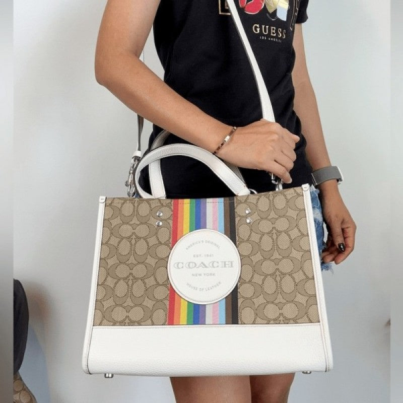 Coach_Dempsey_Tote_With_OG_Box_&_Dust_Bag_&_Extra_Shoulder_Strap_(Rainbow-718)