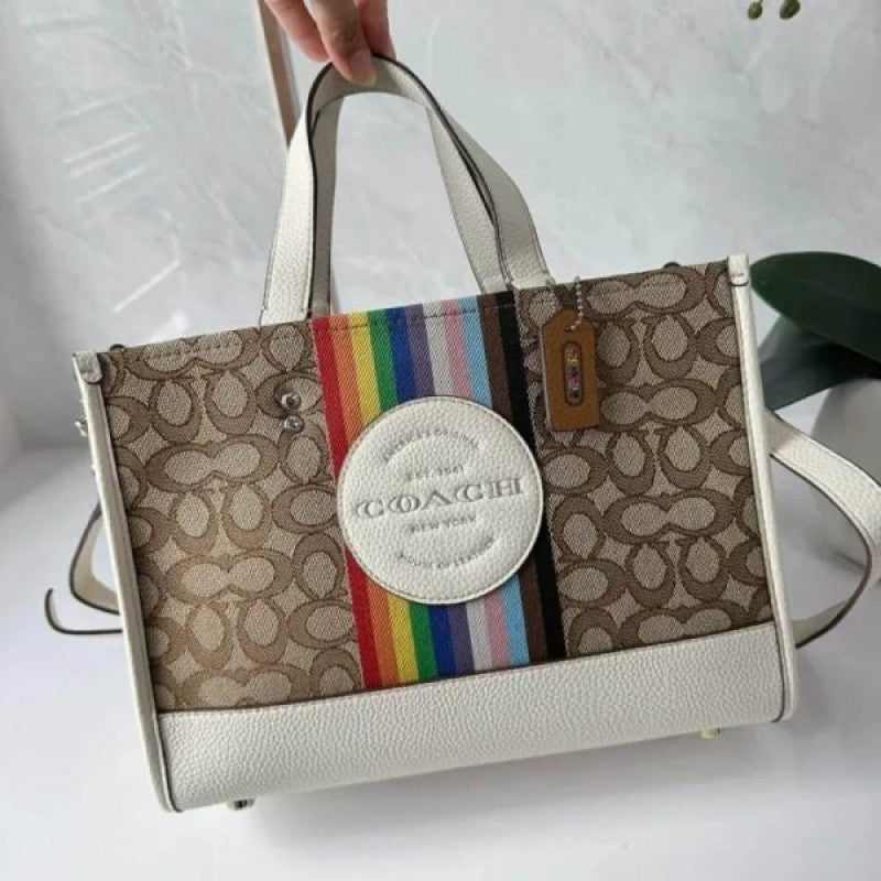 Coach_Dempsey_Tote_With_OG_Box_&_Dust_Bag_&_Extra_Shoulder_Strap_(Rainbow-718)