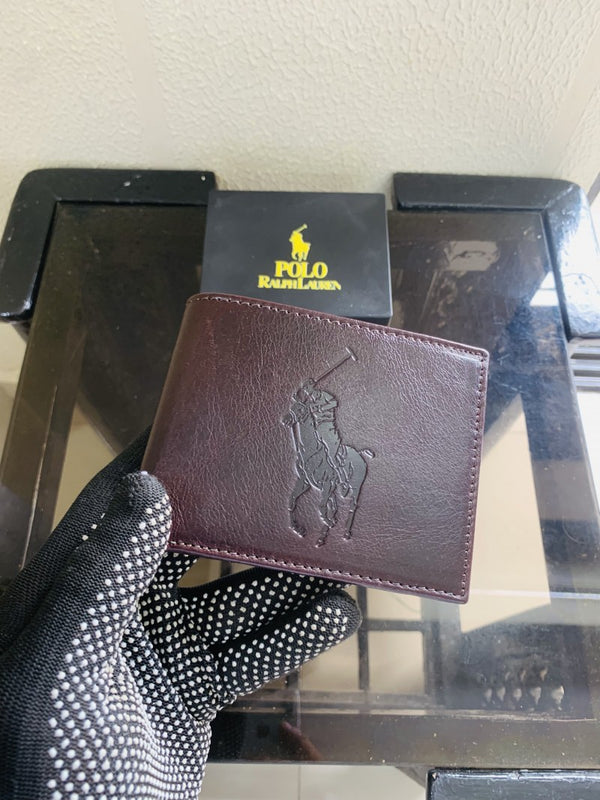 POLO RALF LAUREN BROWN PREMIUM QUALITY WALLET WITH BOX