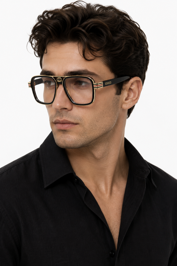 Gucci 1295 Gold Black Frame