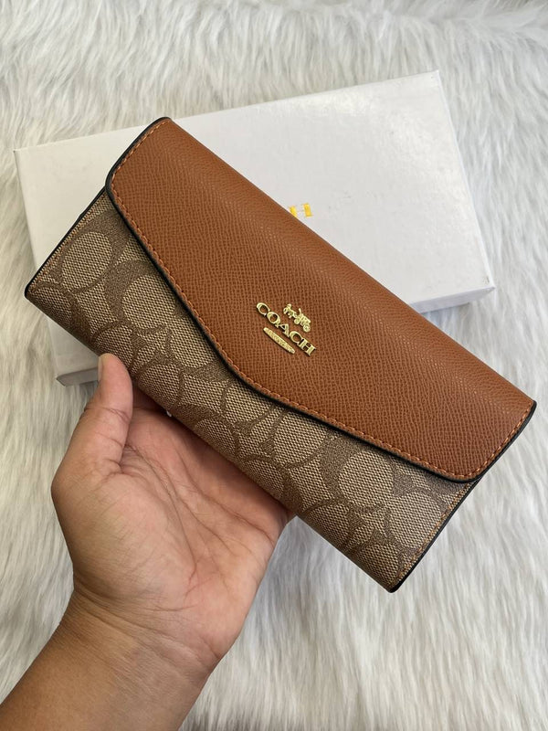 Coach_67_EarthYellow_3_Fold_Wallet_With_OriginalBox