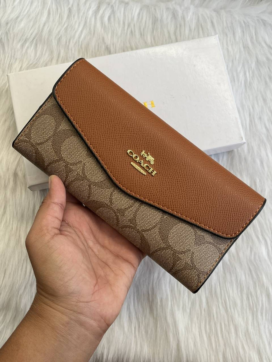 Coach_67_EarthYellow_3_Fold_Wallet_With_OriginalBox