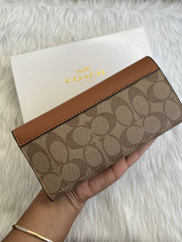 Coach_67_EarthYellow_3_Fold_Wallet_With_OriginalBox