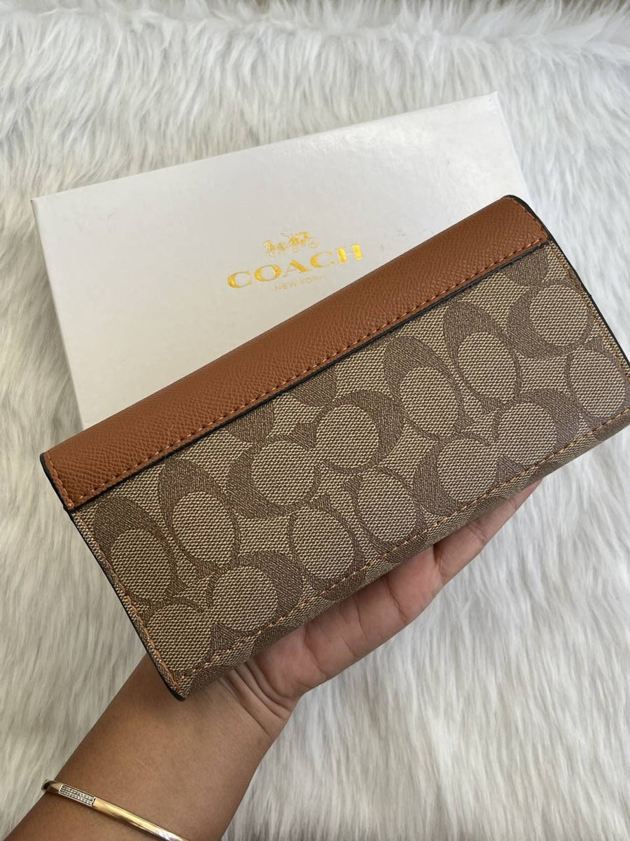 Coach_67_EarthYellow_3_Fold_Wallet_With_OriginalBox