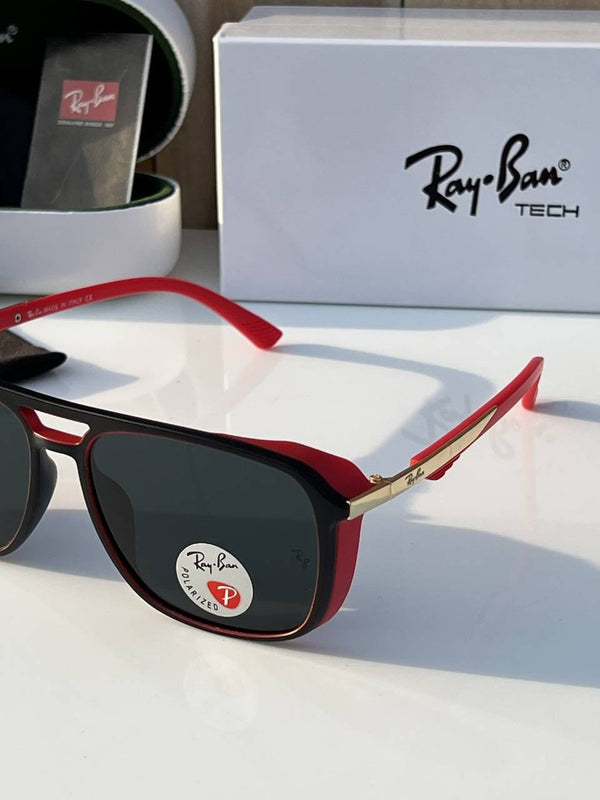 Rey ban side cap black red