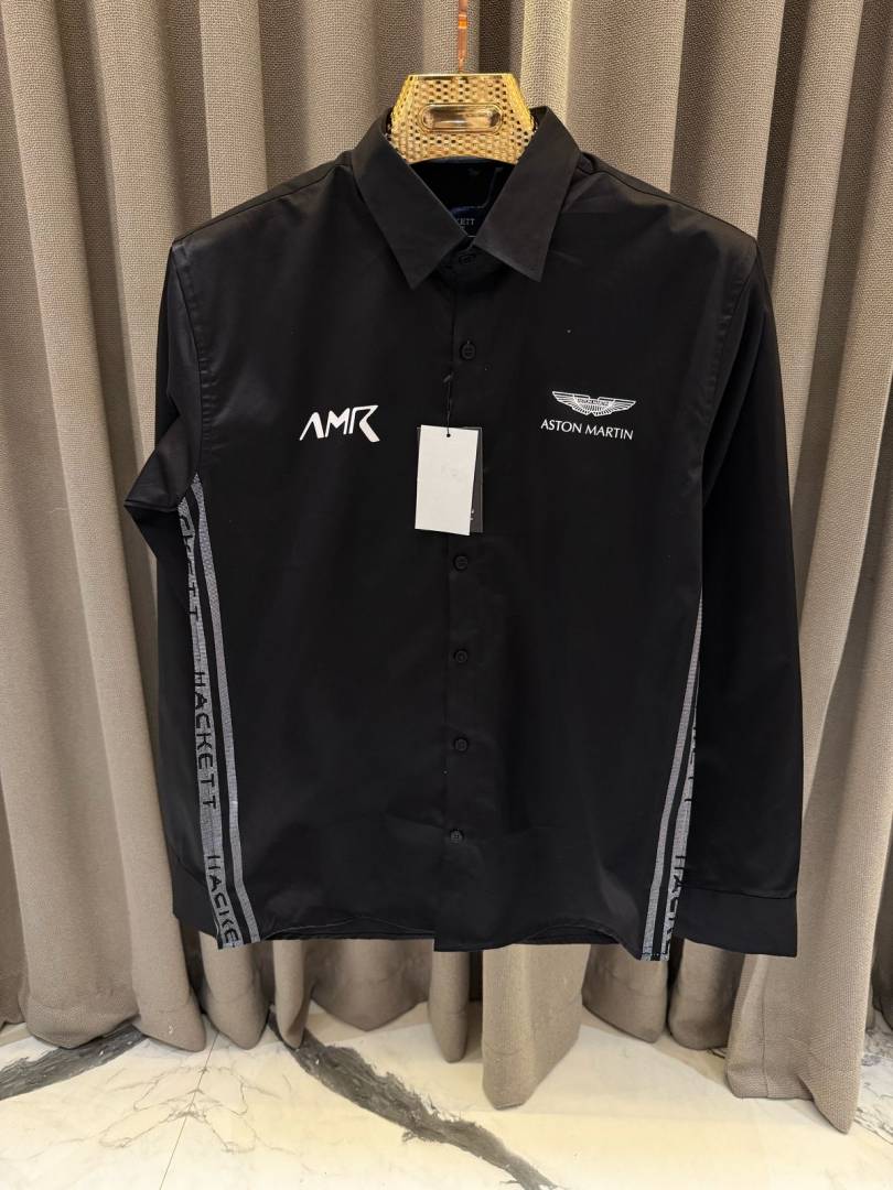 Hackett Aston Martin Shirt Black Side Print