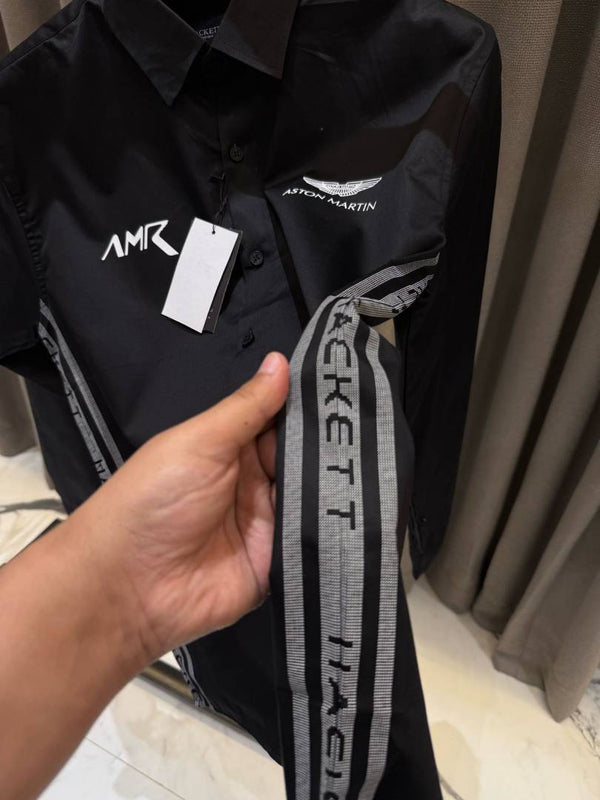 Hackett Aston Martin Shirt Black Side Print