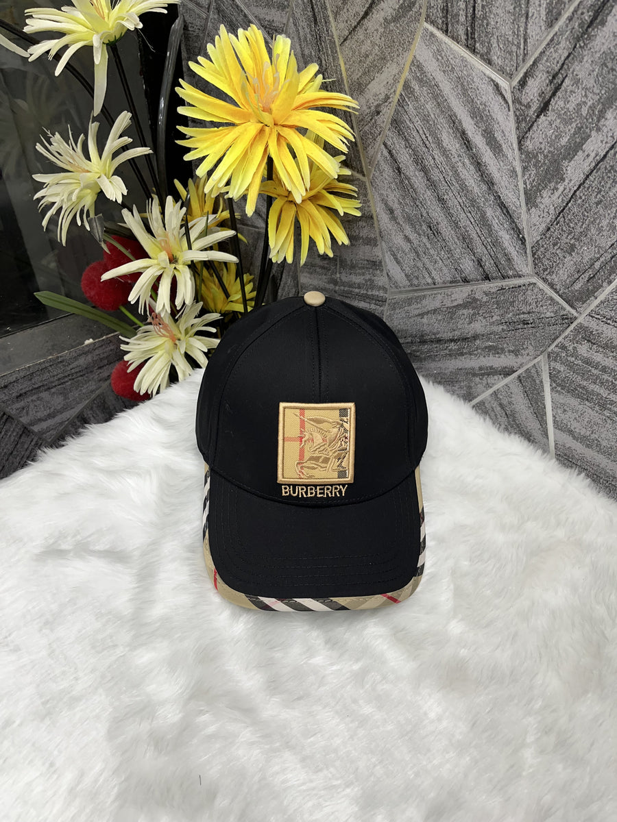 Burberry_Equestrian_Knight_Black_Monogram_Premium_Unisex_Cap_(With_Safety_Box)