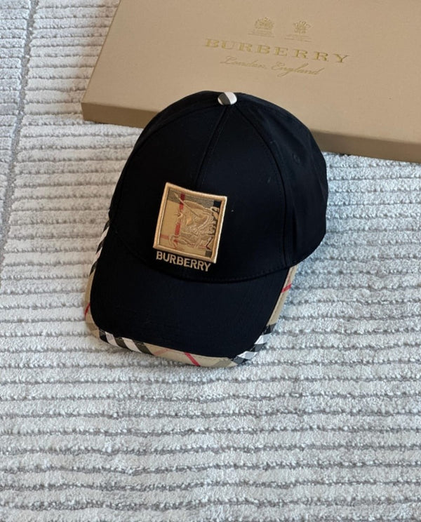 Burberry_Equestrian_Knight_Black_Monogram_Premium_Unisex_Cap_(With_Safety_Box)