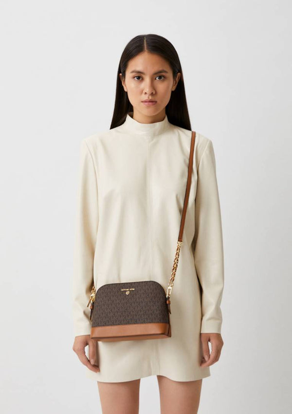 Michael Kors_Brown_Dome_Crossbody_Bag_With_OriginalBox