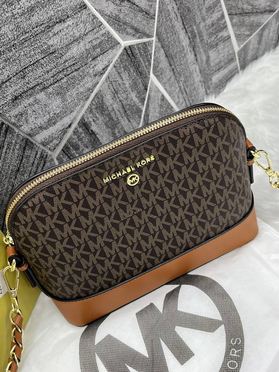 Michael Kors_Brown_Dome_Crossbody_Bag_With_OriginalBox