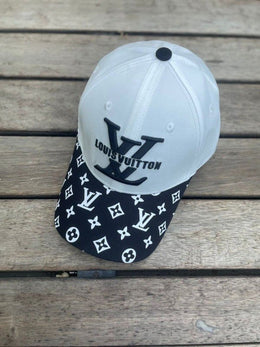 Louis Vuitton_Big_Logo_Front_Monogram_Black_And_White_Premium_Unisex_Cap_(With_Box)