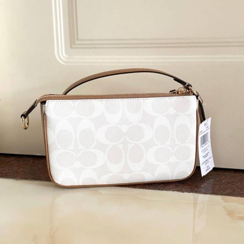 Coach_Nolita_19_Wht-Ap_Brown_With_OriginalBox_DustCover_ChainBelt_PearlCharm