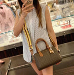 Michael Kors_MK Boston Sling Hand Bag With Dust Bag & Shoulder Strap (Brown - 319)