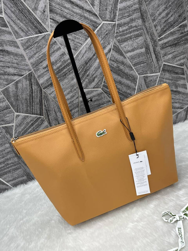 Lacoste_Leather_Tote_Tan_Premium_With_Original_Packing