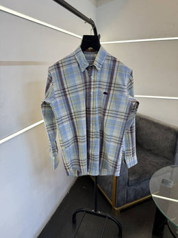 Lacoste sky blue checks imported shirt