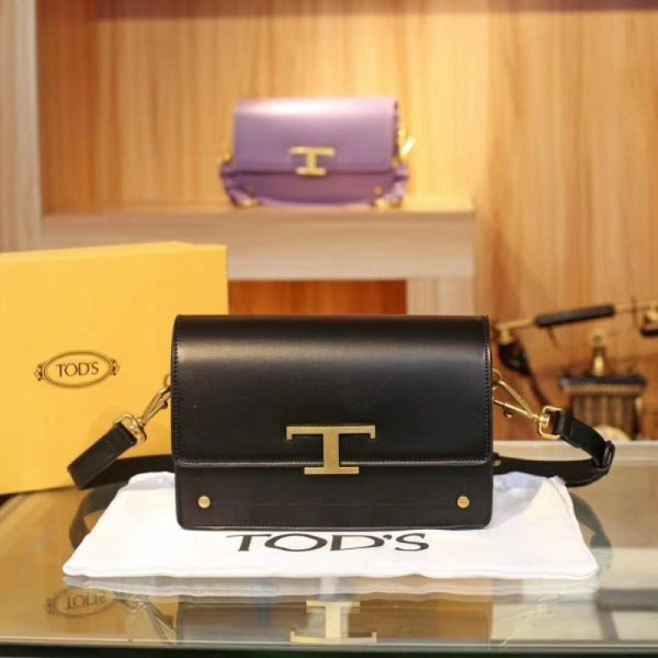 TODD'S T Timeless Shoulder Bag With OG Box & Dust Bag (Black - 659)